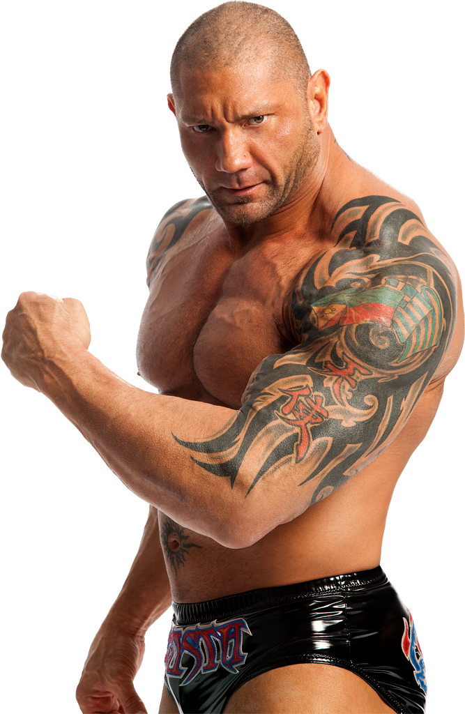 Muscular Wrestler Intimidating Pose PNG