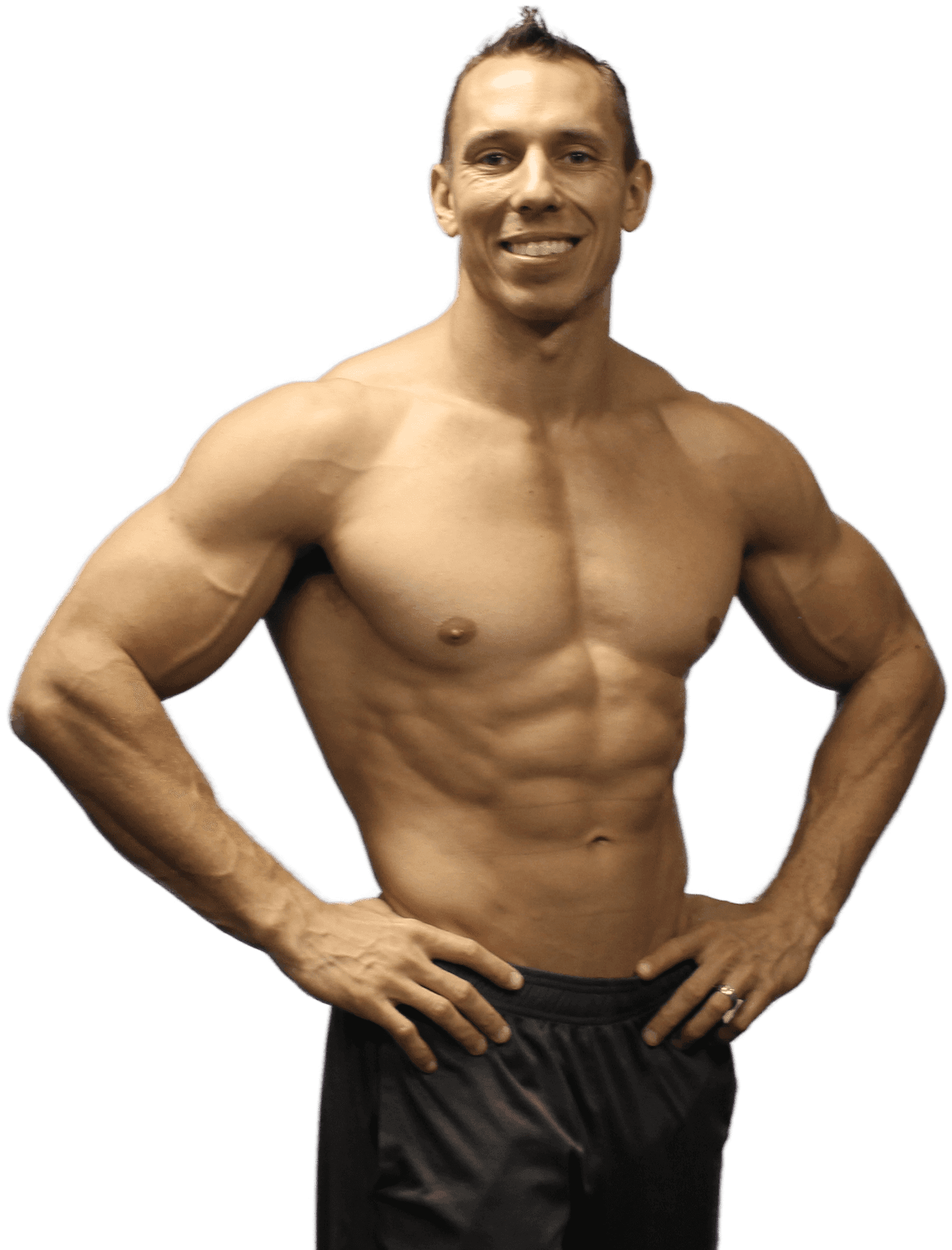 Muscular Wrestler Pose PNG