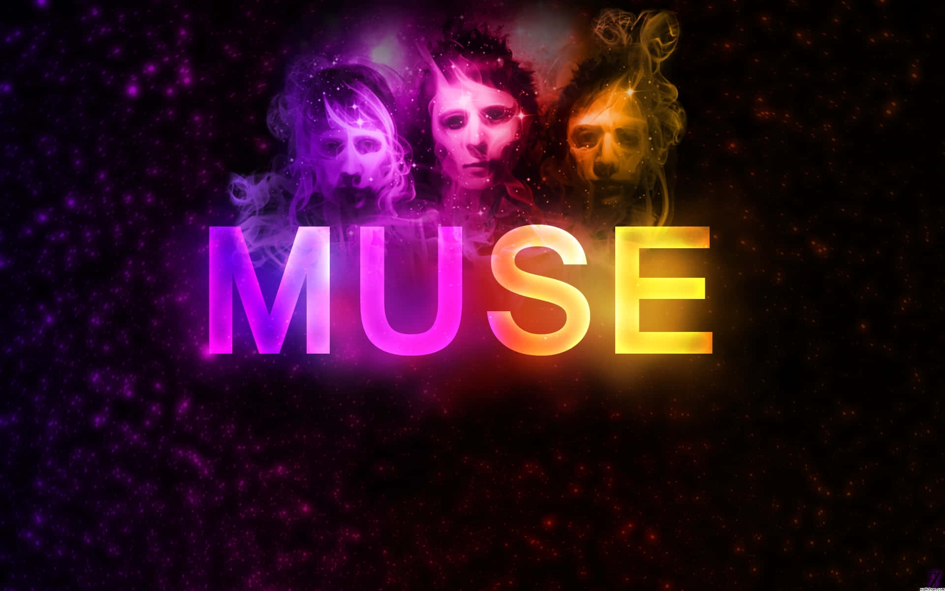 Muse Band Space Background Wallpaper