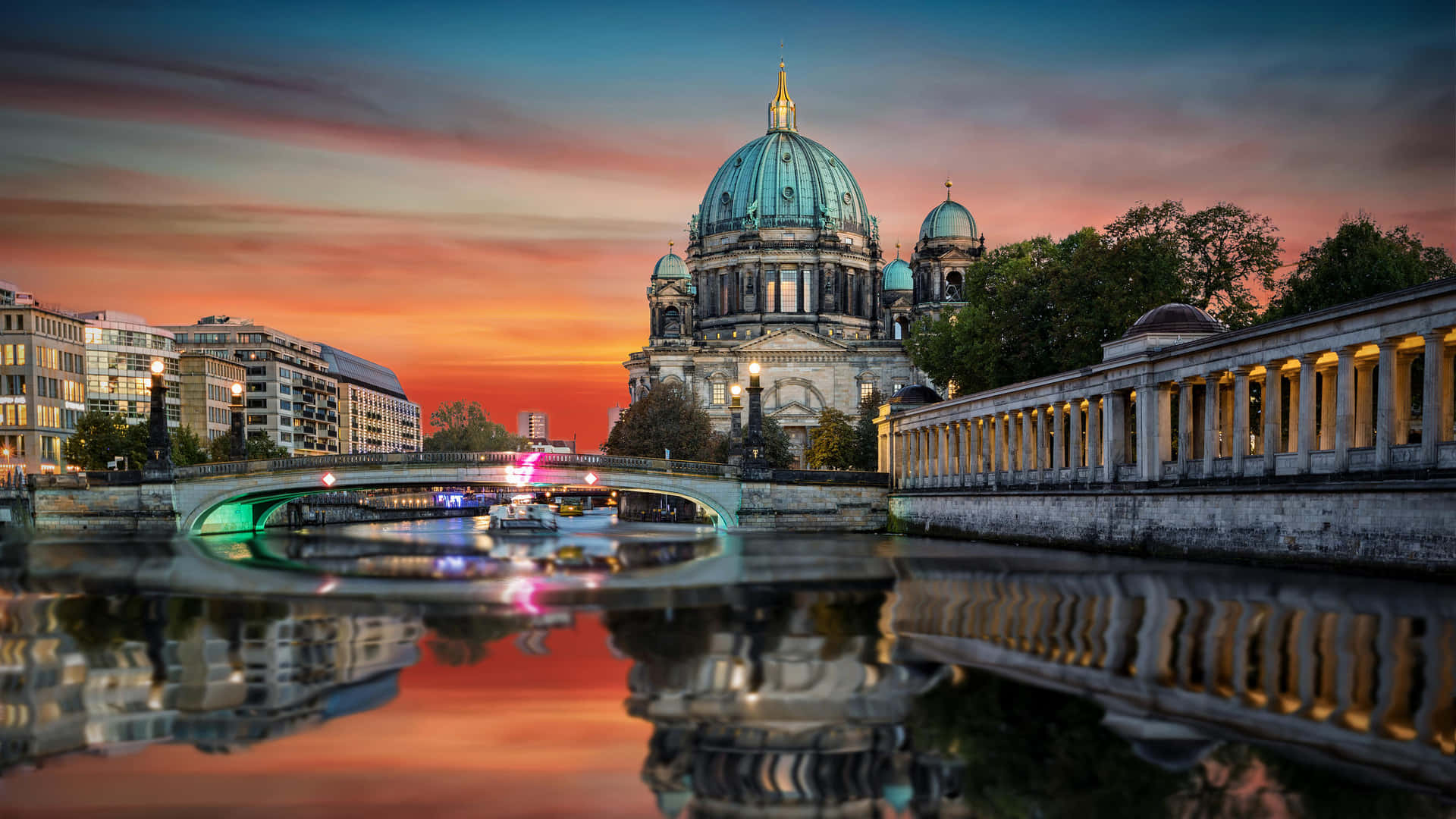 Museum Island Dramatic Sunset Photo Picture