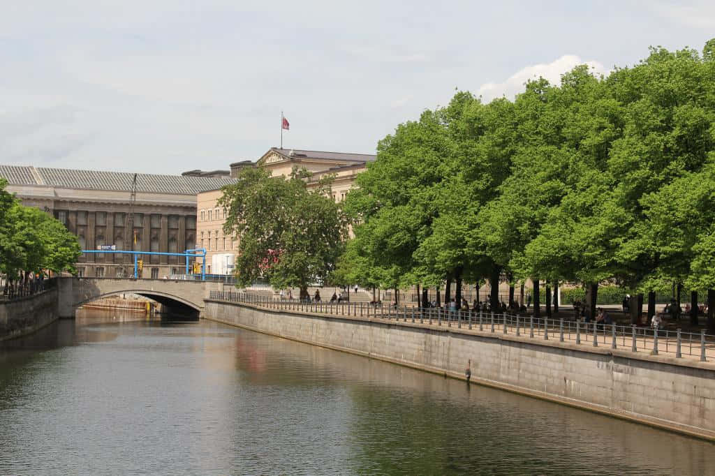 Museum Island From Spree River Wallpaper
