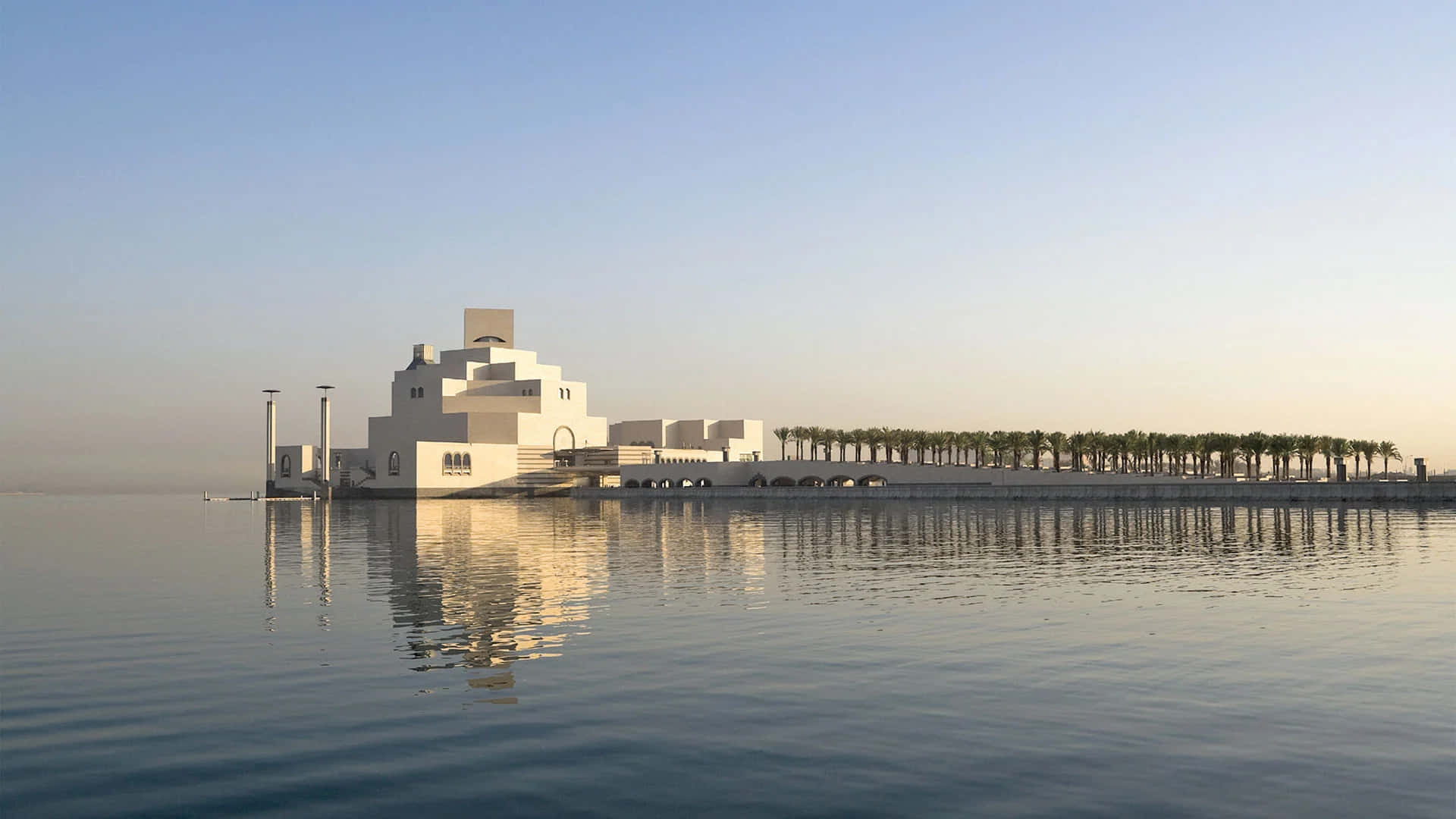 Museum Of Islamic Art From The Water Wallpaper