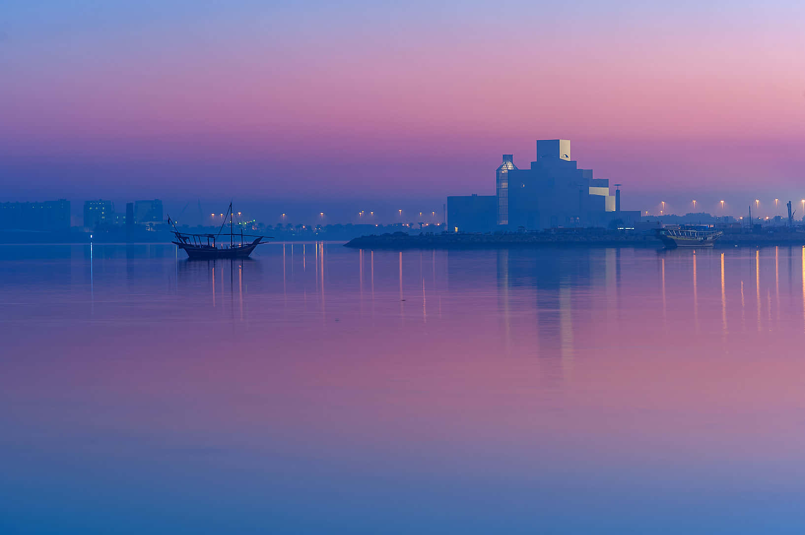 Museum Of Islamic Art Pink And Blue Aesthetic Wallpaper