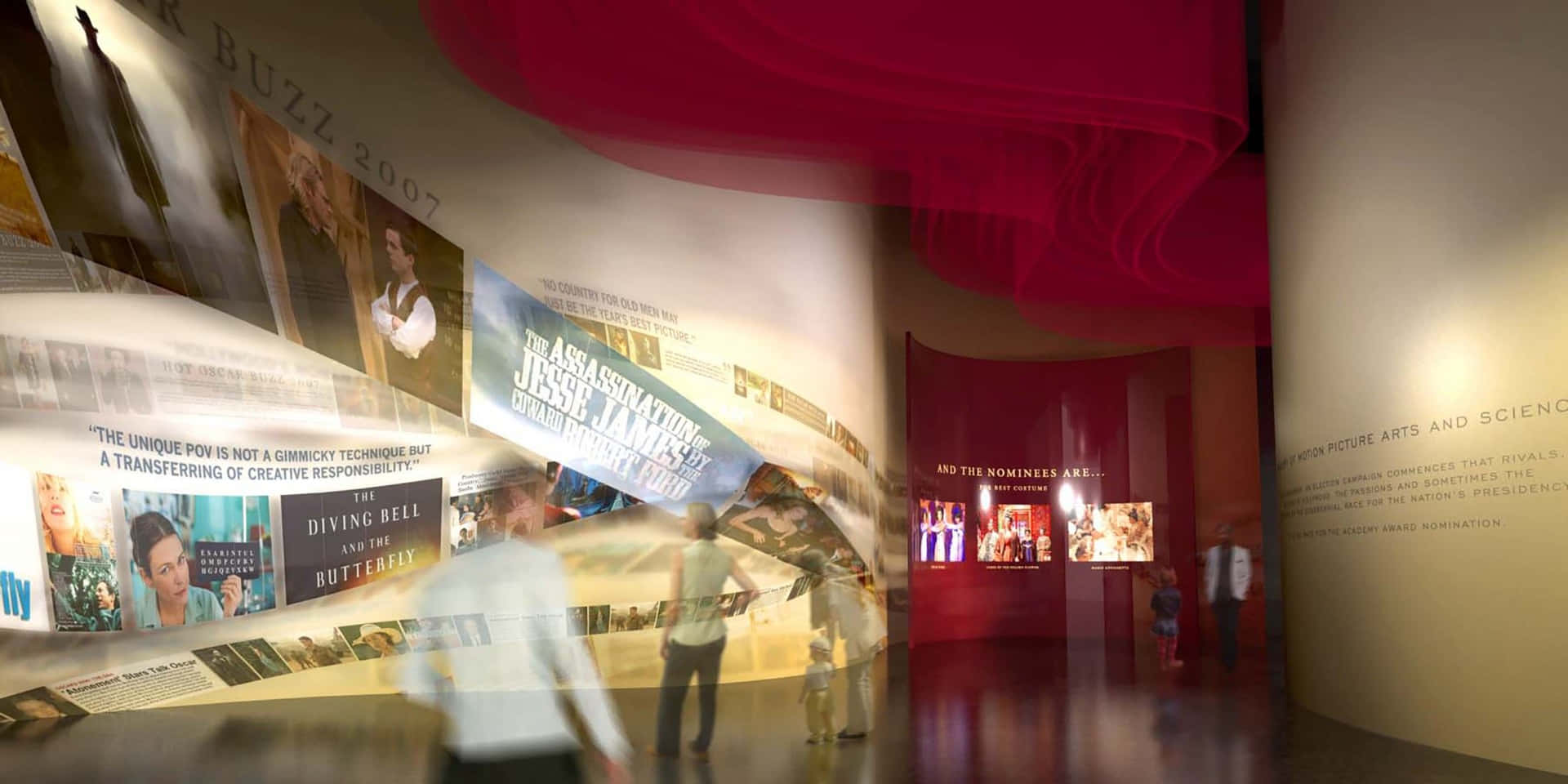 Museum for Bevægelsesabstrakt Blur Billede Tapet