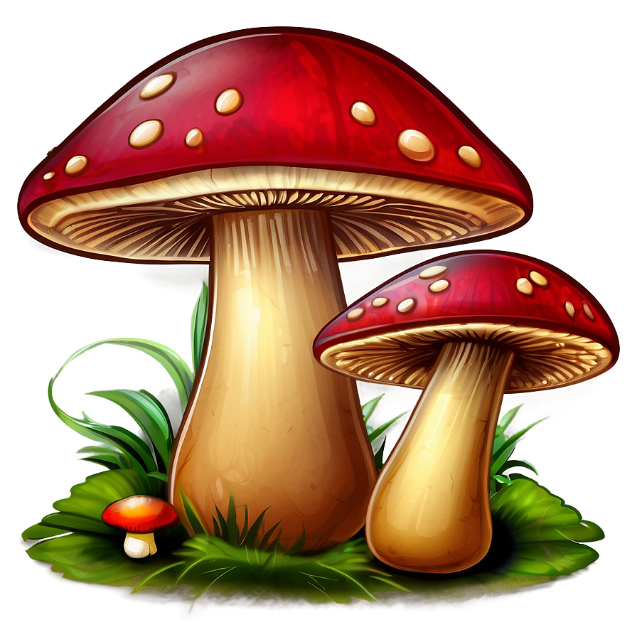 Mushroom Cartoon Art Png Yaj PNG