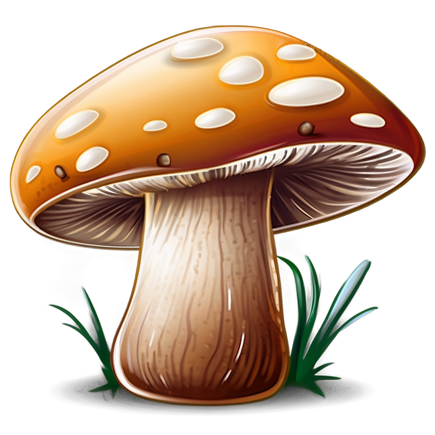 Mushroom Cartoon Illustration Png 06272024 PNG