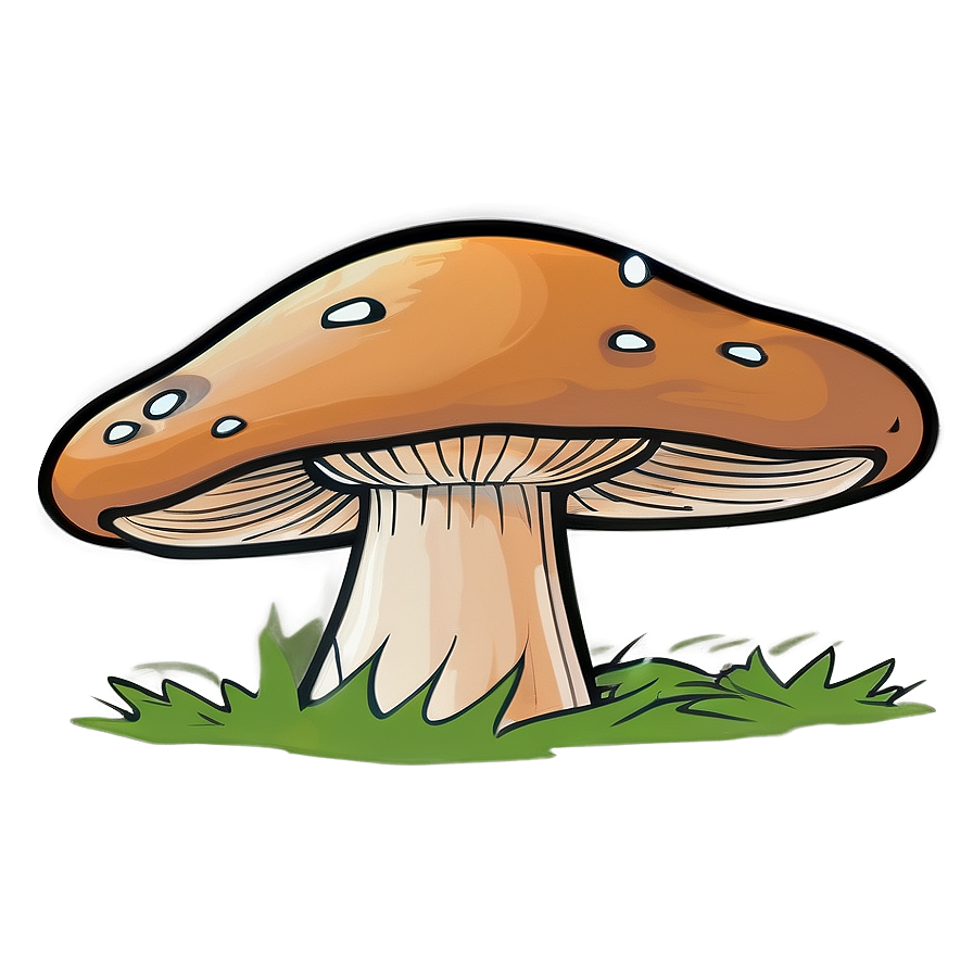 Mushroom Cartoon Outline Png 06272024 PNG