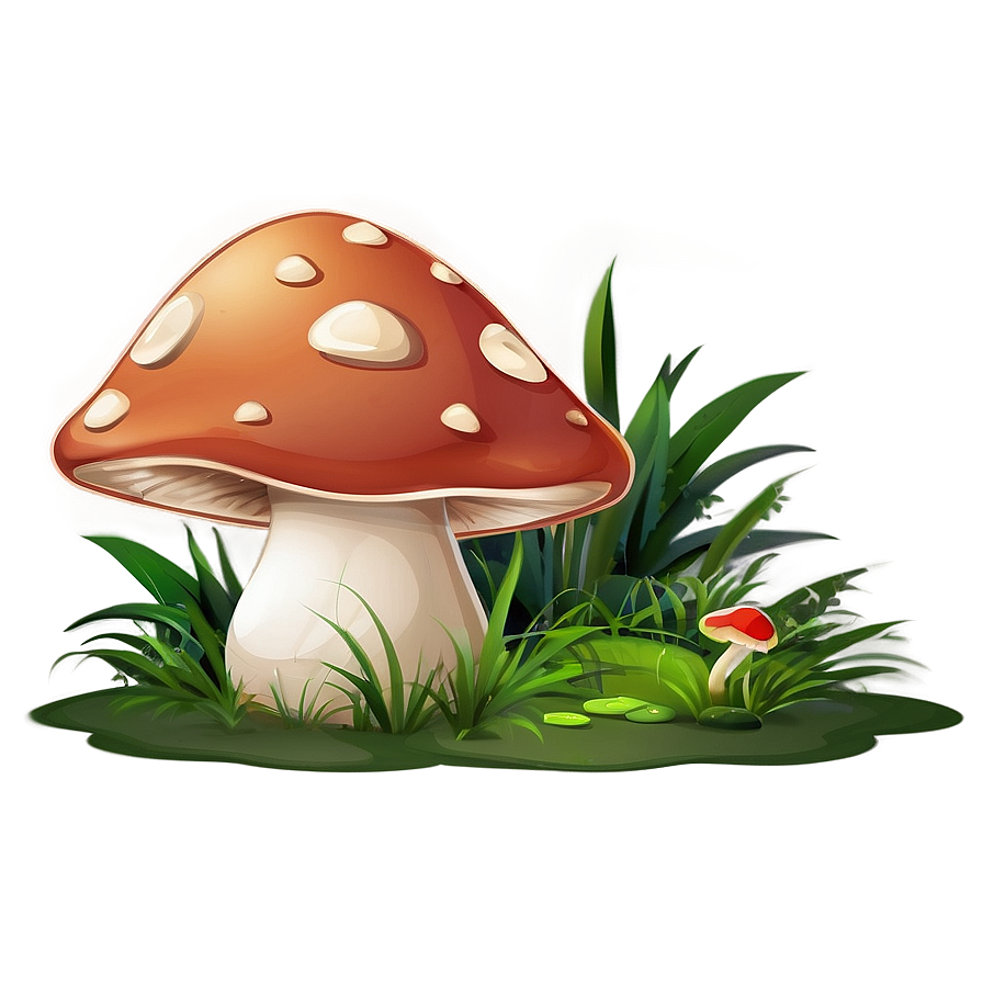 Mushroom Cartoon Scene Png 06272024 PNG