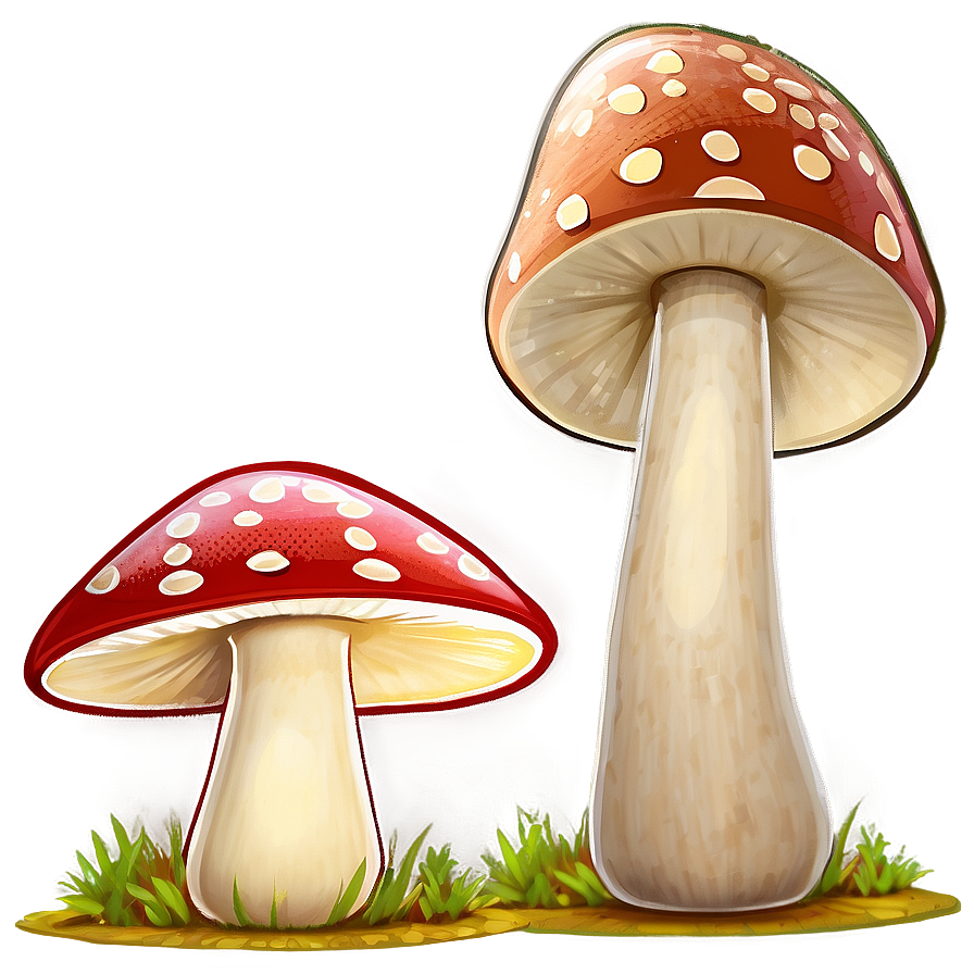 Mushroom Family Cartoon Png 06272024 PNG