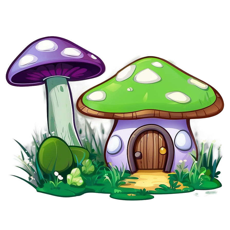 Mushroom House Cartoon Png 35 PNG