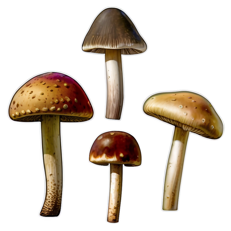 Mushroom Identification Guide Png Ojk PNG