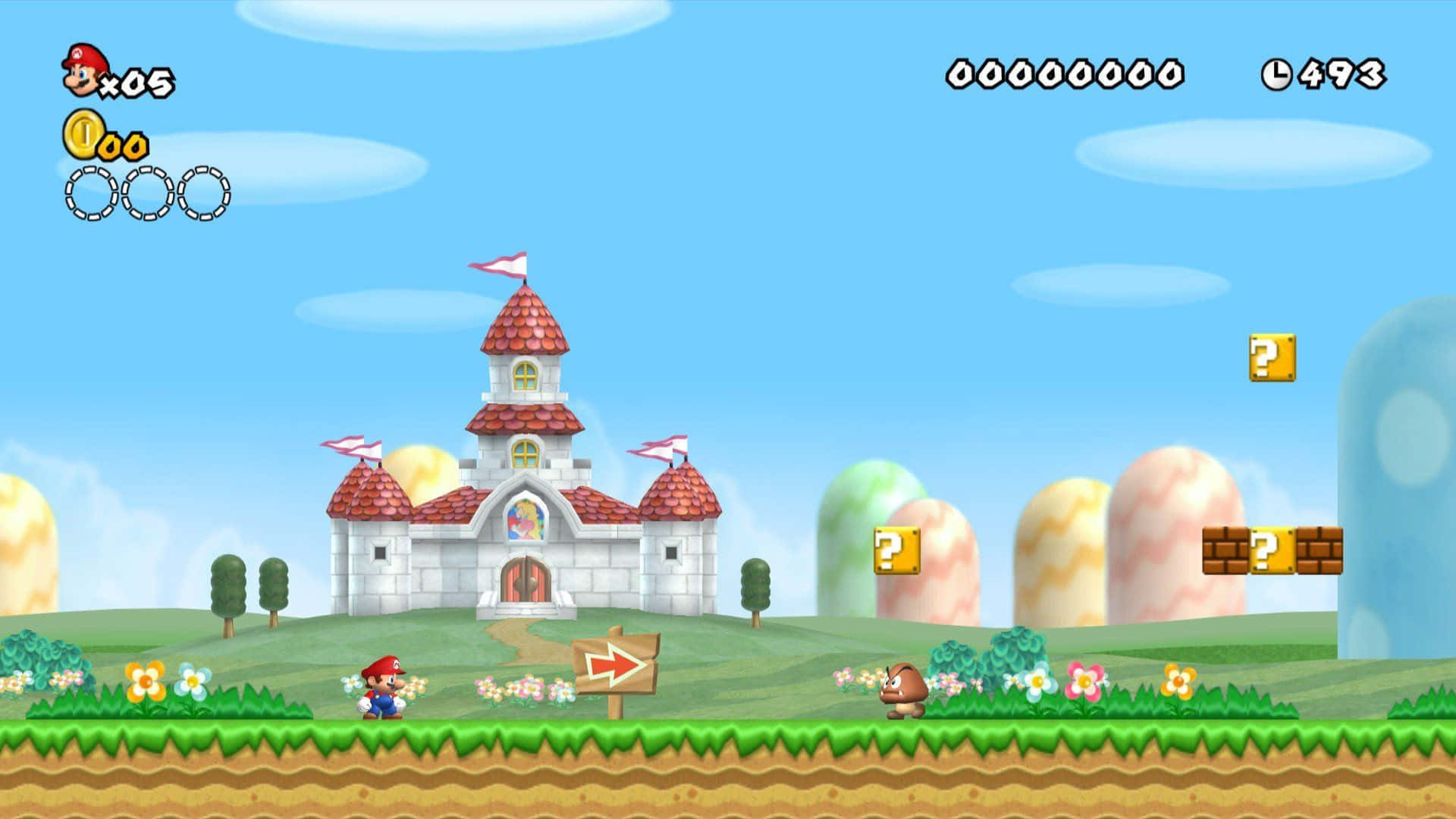 Welcome to the picturesque Mushroom Kingdom! Wallpaper