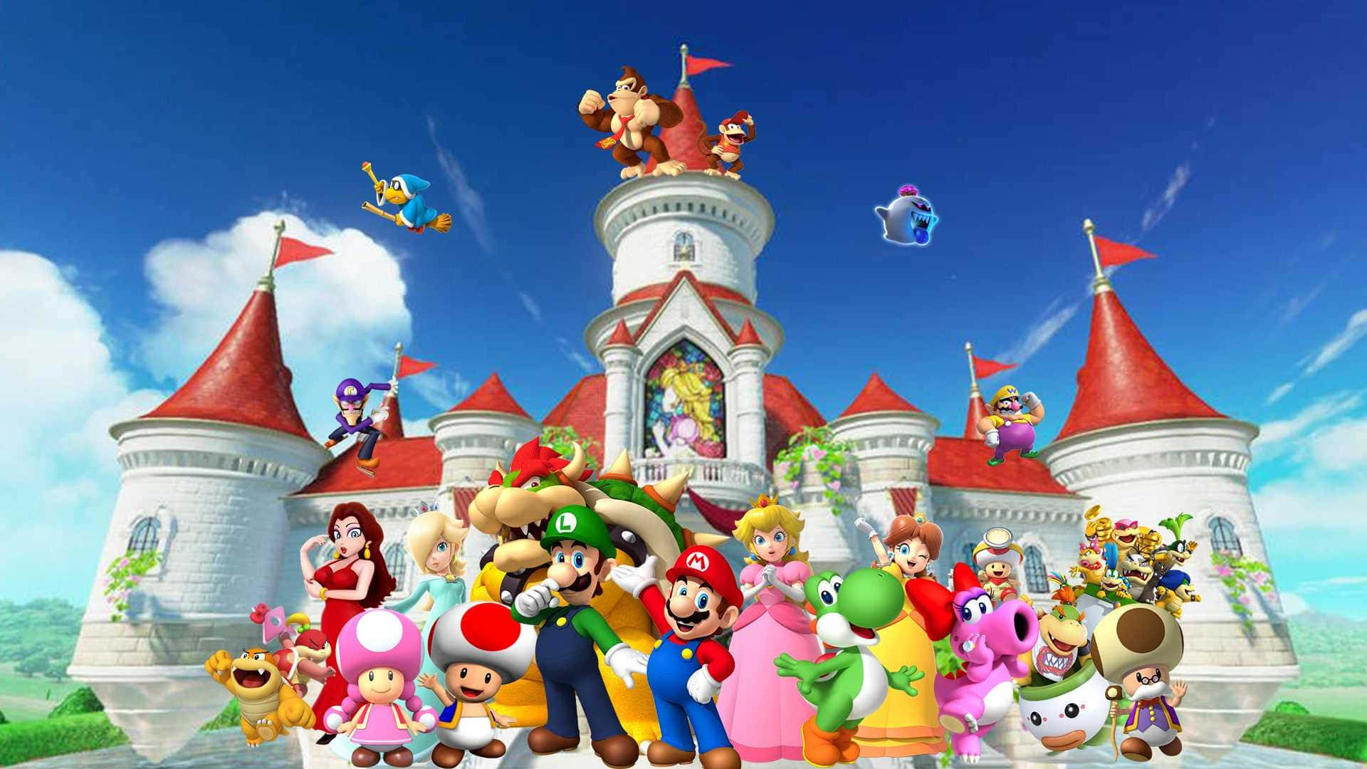 Captivating Vista of Mushroom Kingdom Wallpaper