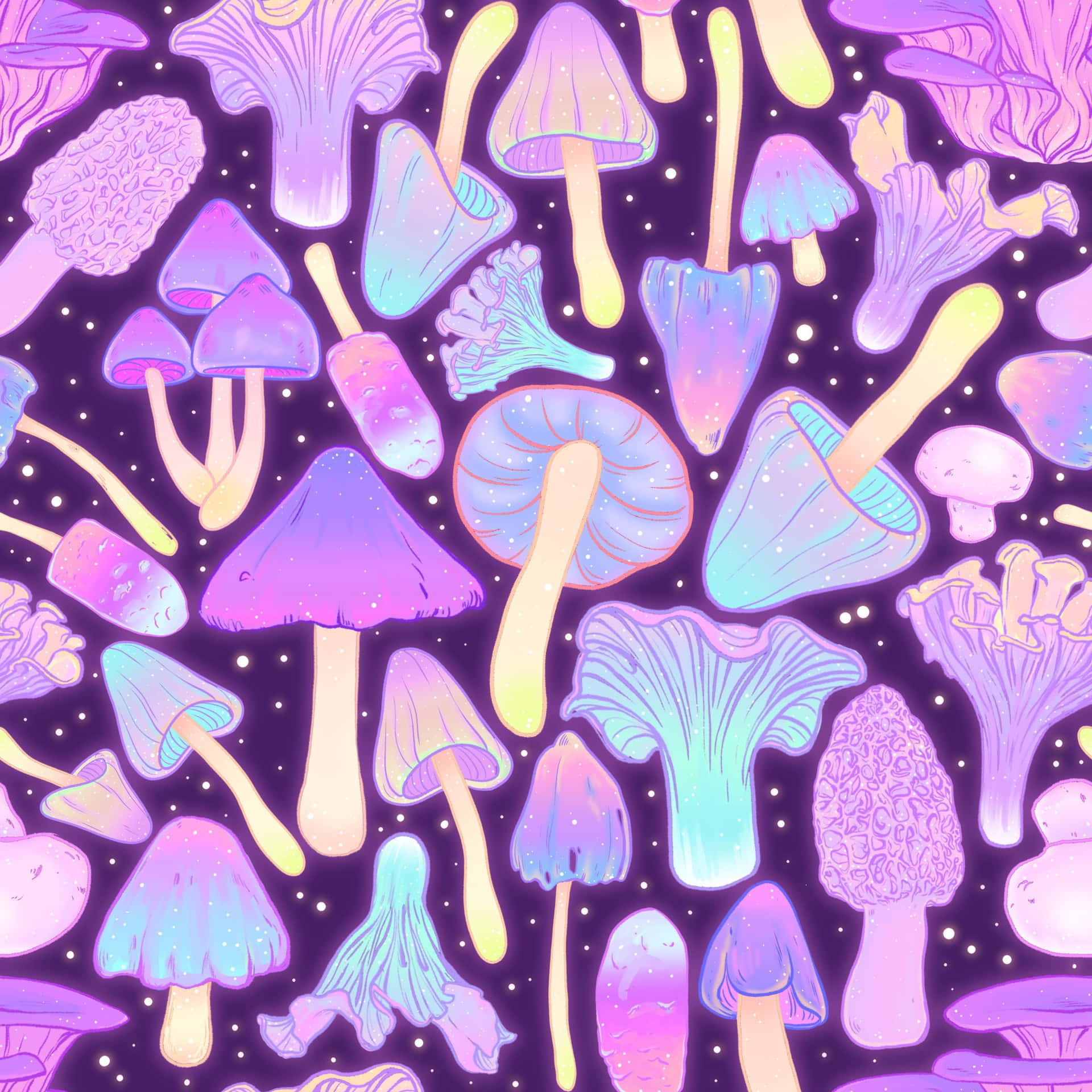Nåditt Mål Med Mushroom Phone Wallpaper