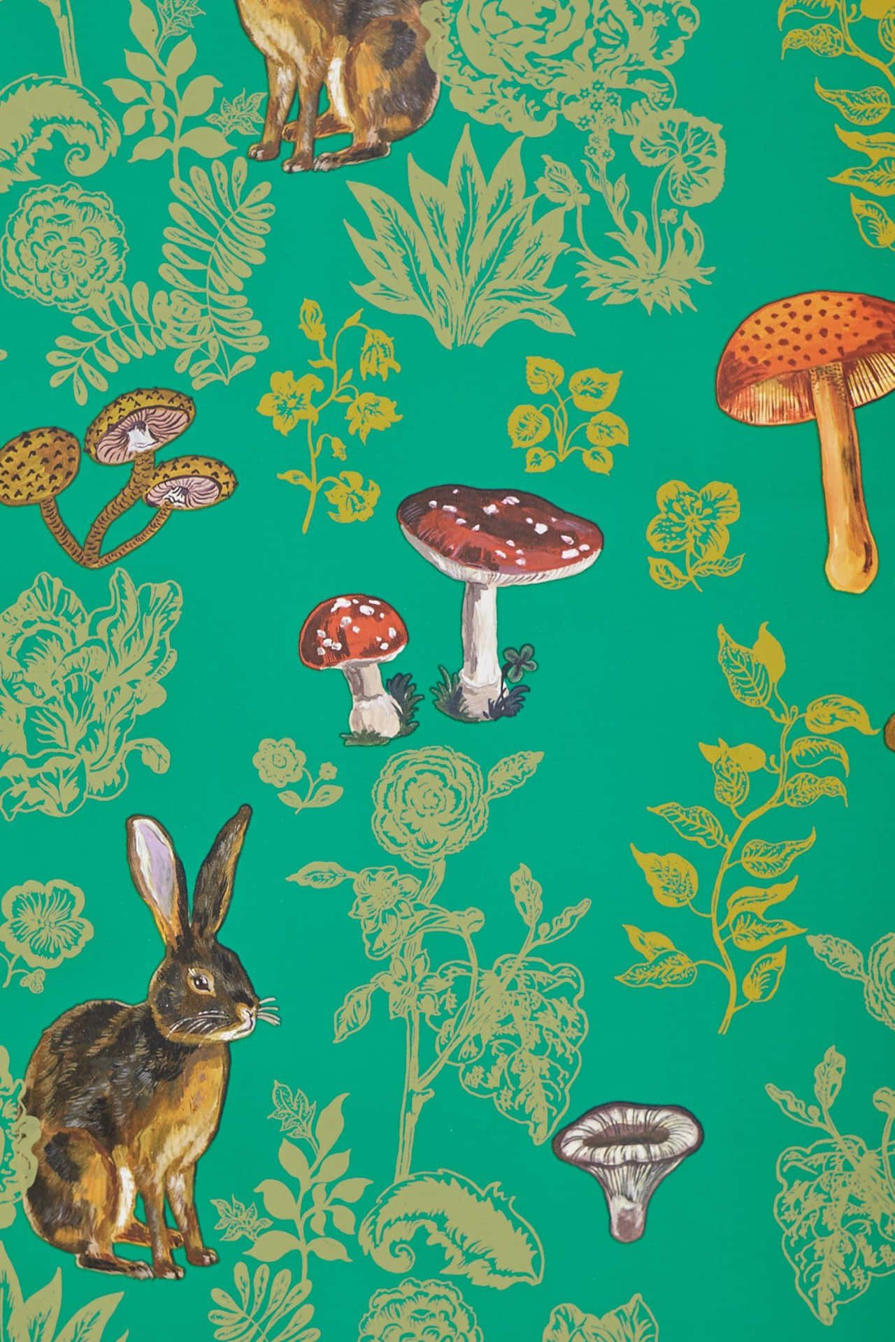 Tag din digitale liv til et lysere niveau med vores sjove, fantastiske Mushroom Phone! Wallpaper