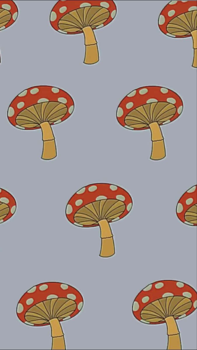 Seamless Mushroom Phone Wallpaper