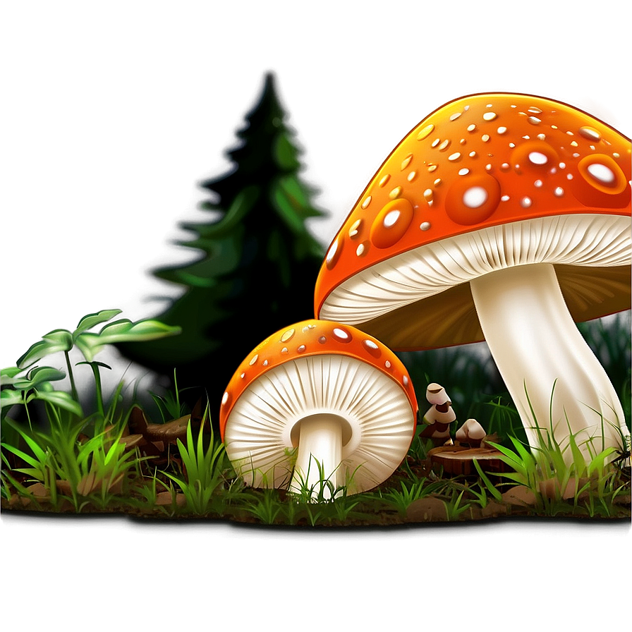 Mushroom Png Scene Qdk61 PNG