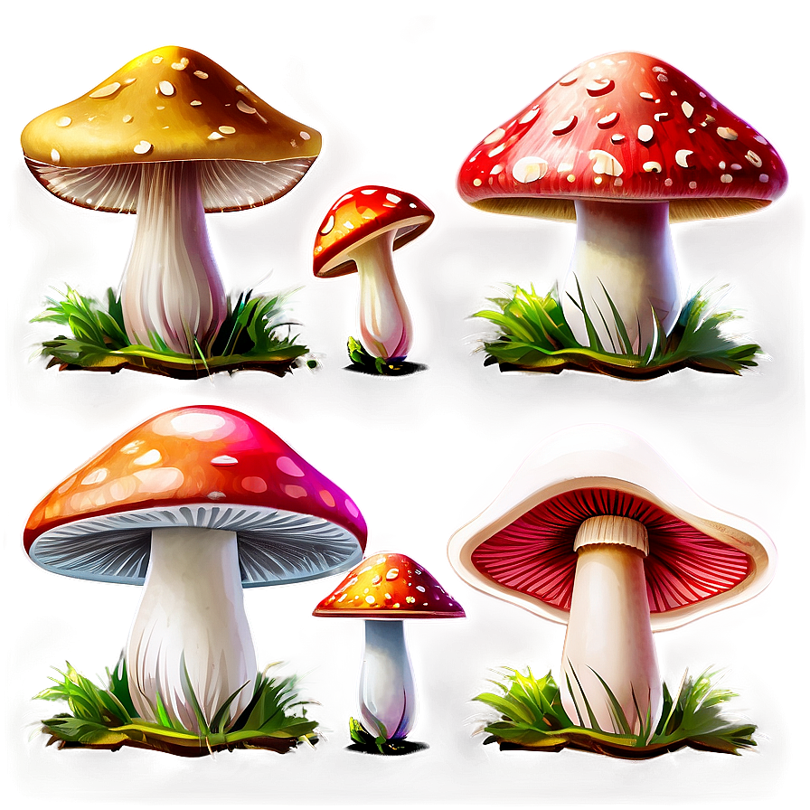 Mushroom Png Set Ghg PNG