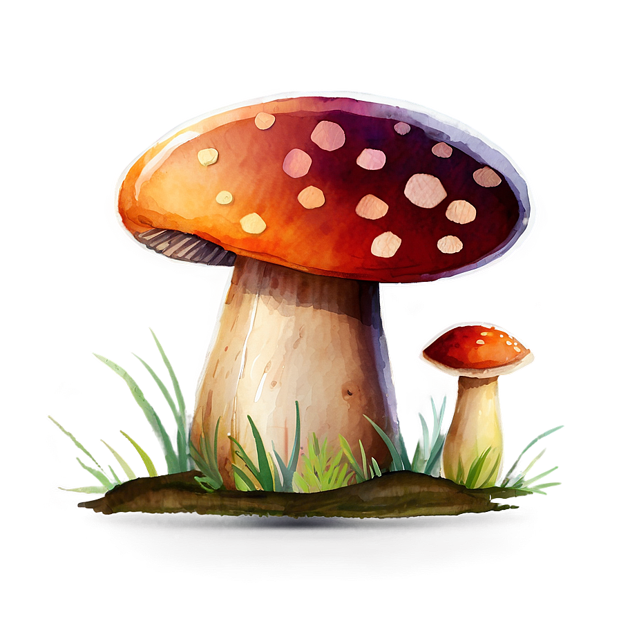 Mushroom Png Watercolor 05032024 PNG
