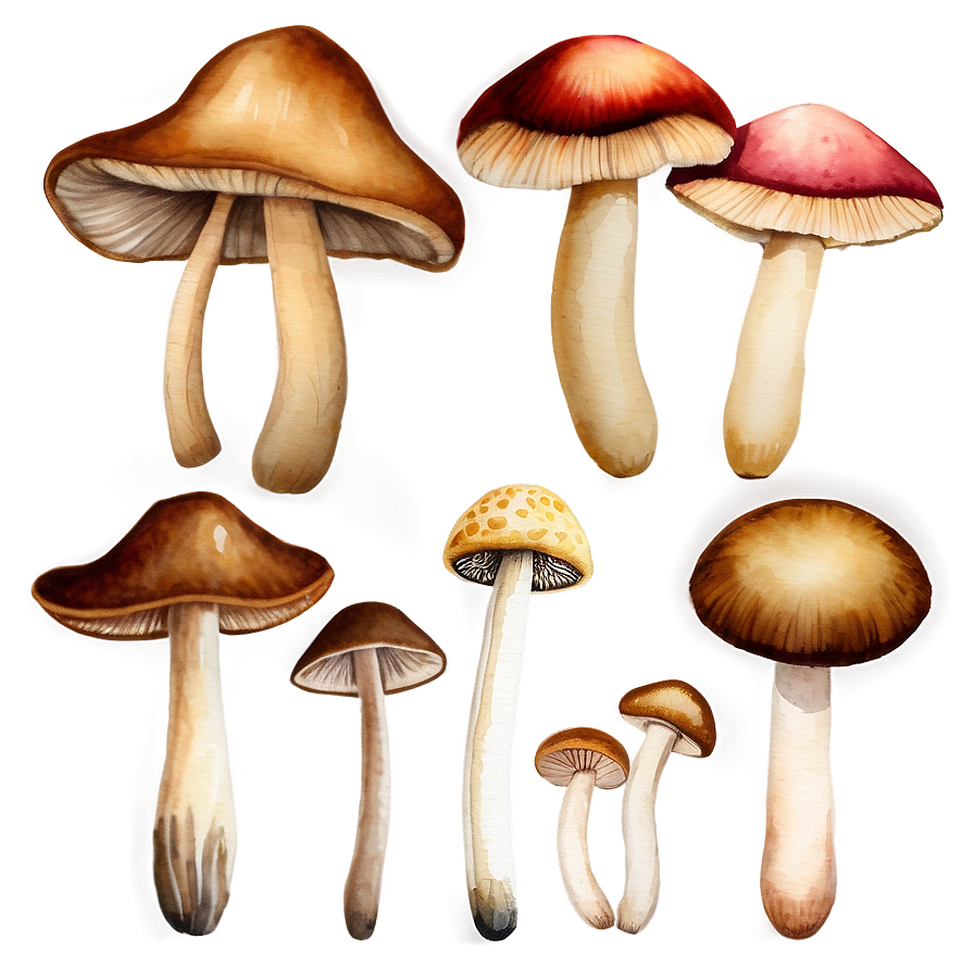 Mushroom Png Watercolor Ghl37 PNG