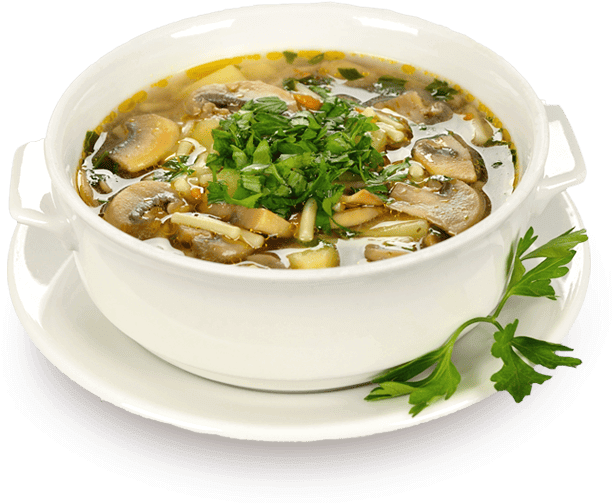 Mushroom Vegetable Soup Bowl PNG