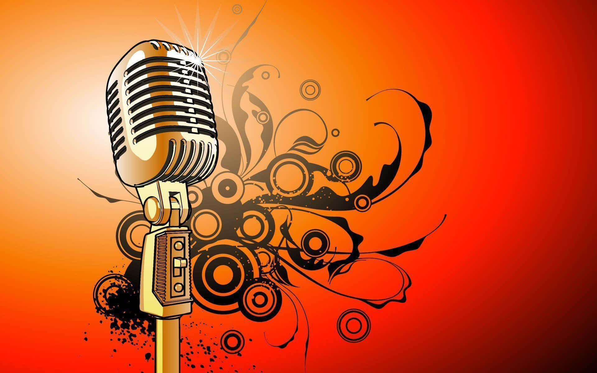 Music And Microphone Artwork Wallpaper