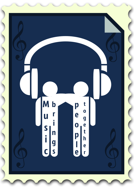 Music Brings People Together Stamp PNG