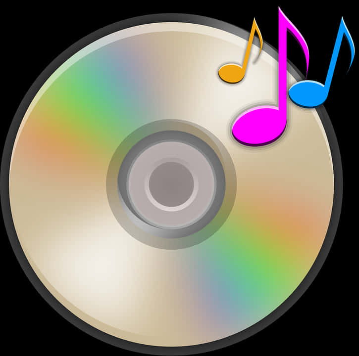 Music C D Vector Illustration PNG