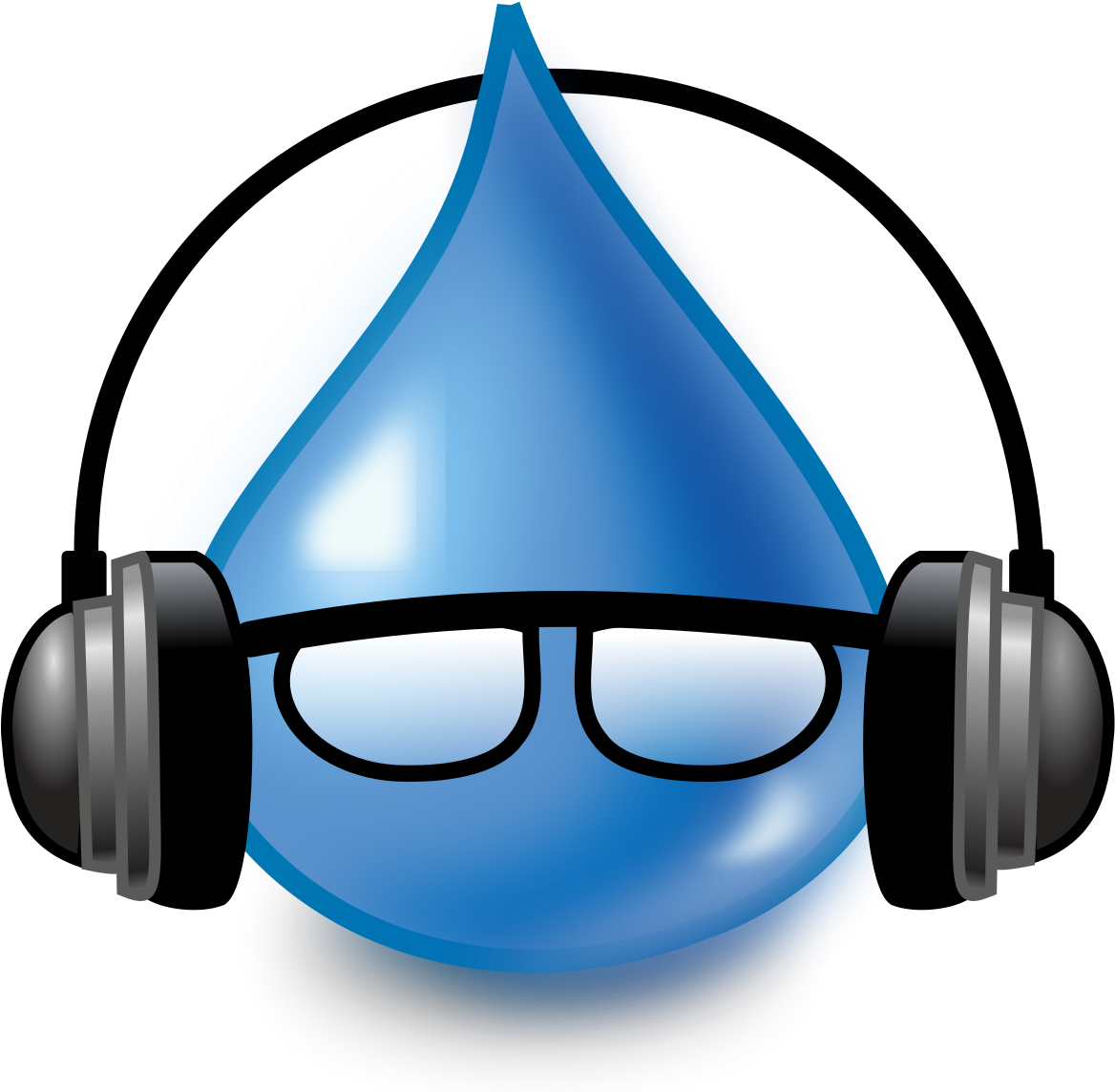 Music Drop Character Icon PNG