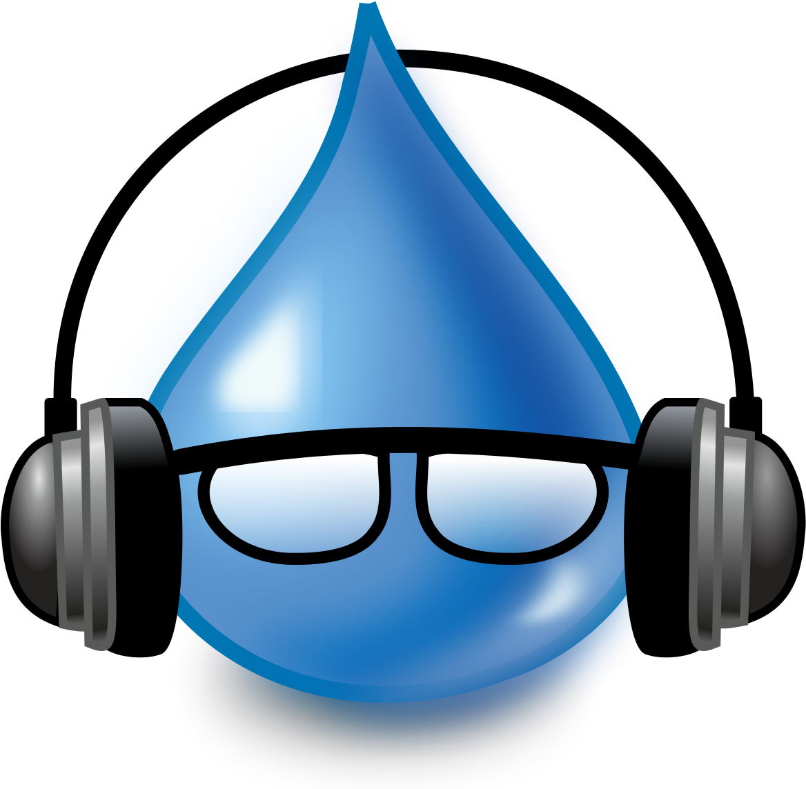 Music Drop Iconwith Headphones PNG