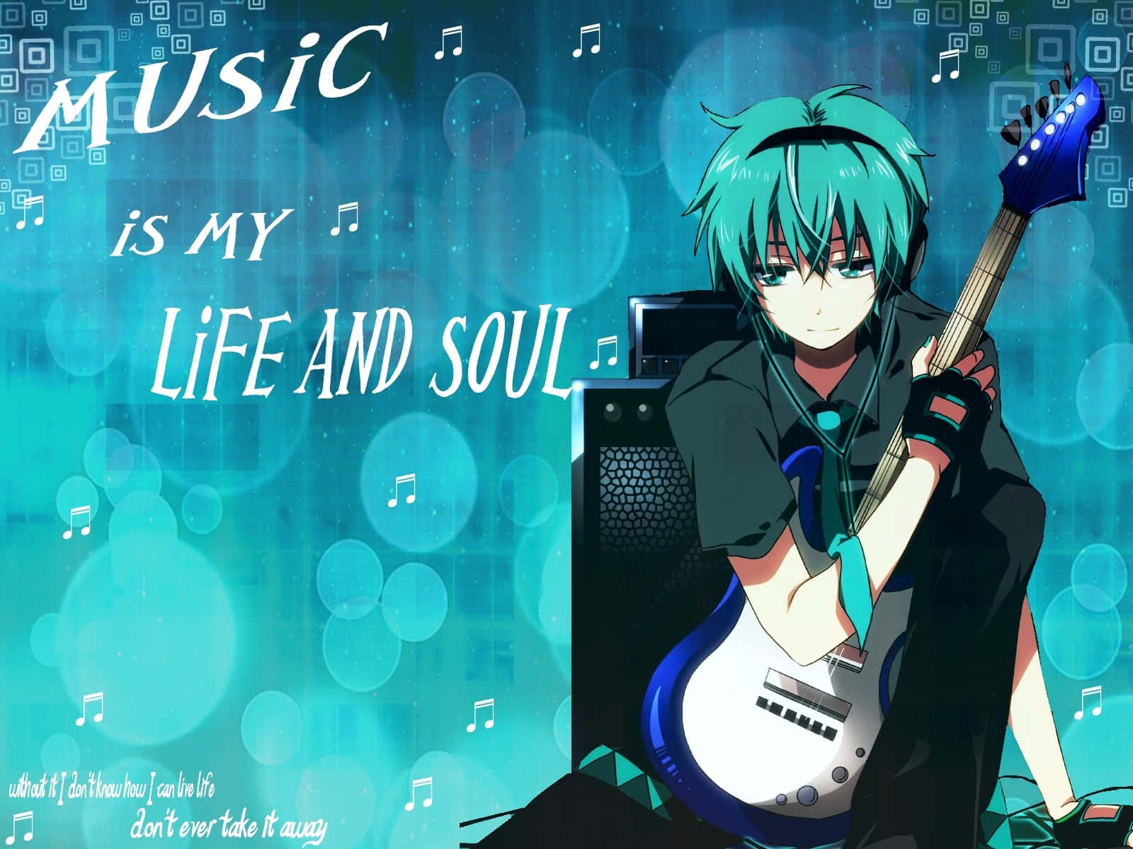 Musik er mit liv og sjæl Anime Tapet Wallpaper
