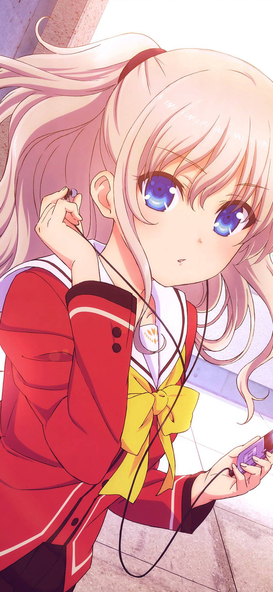 Music Lover Cute Anime Girl iPhone Wallpaper