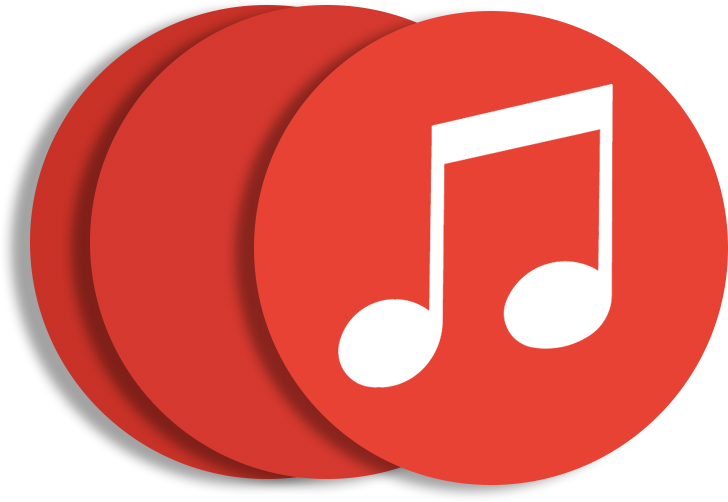 Music Note Icon Red Background PNG