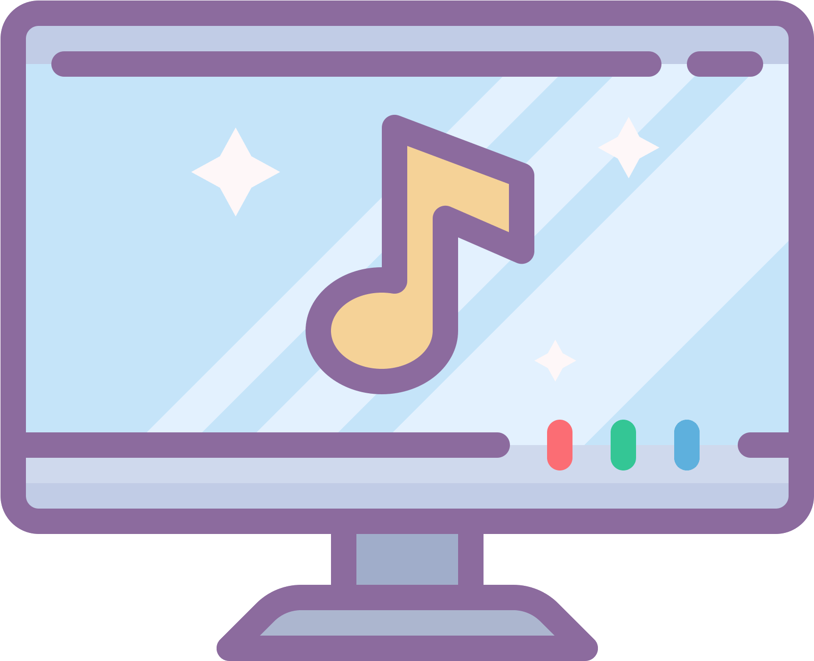 Music Note Iconon Computer Screen PNG