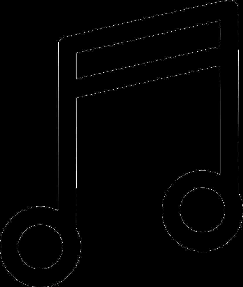 Music Note Icon Blackand White PNG