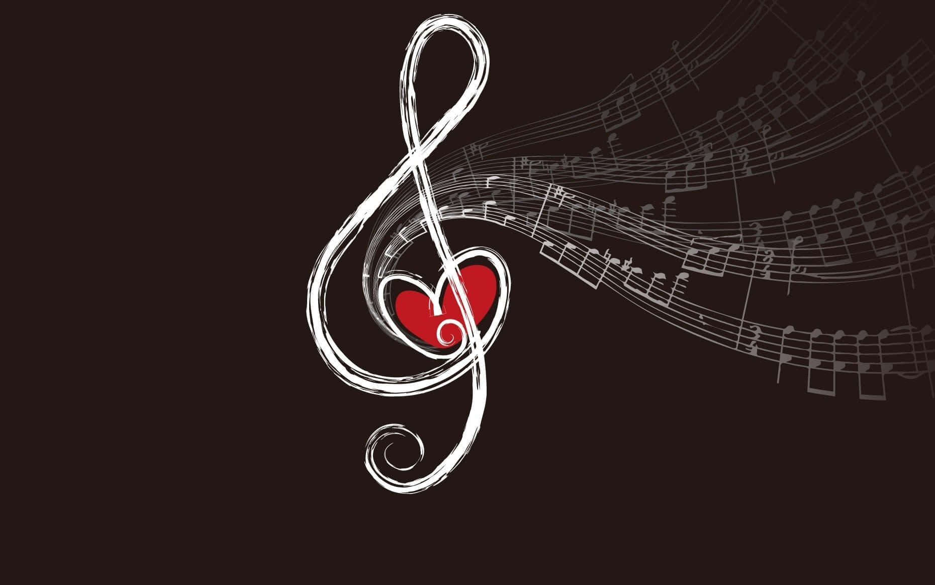 Music Notes Heart Wallpaper