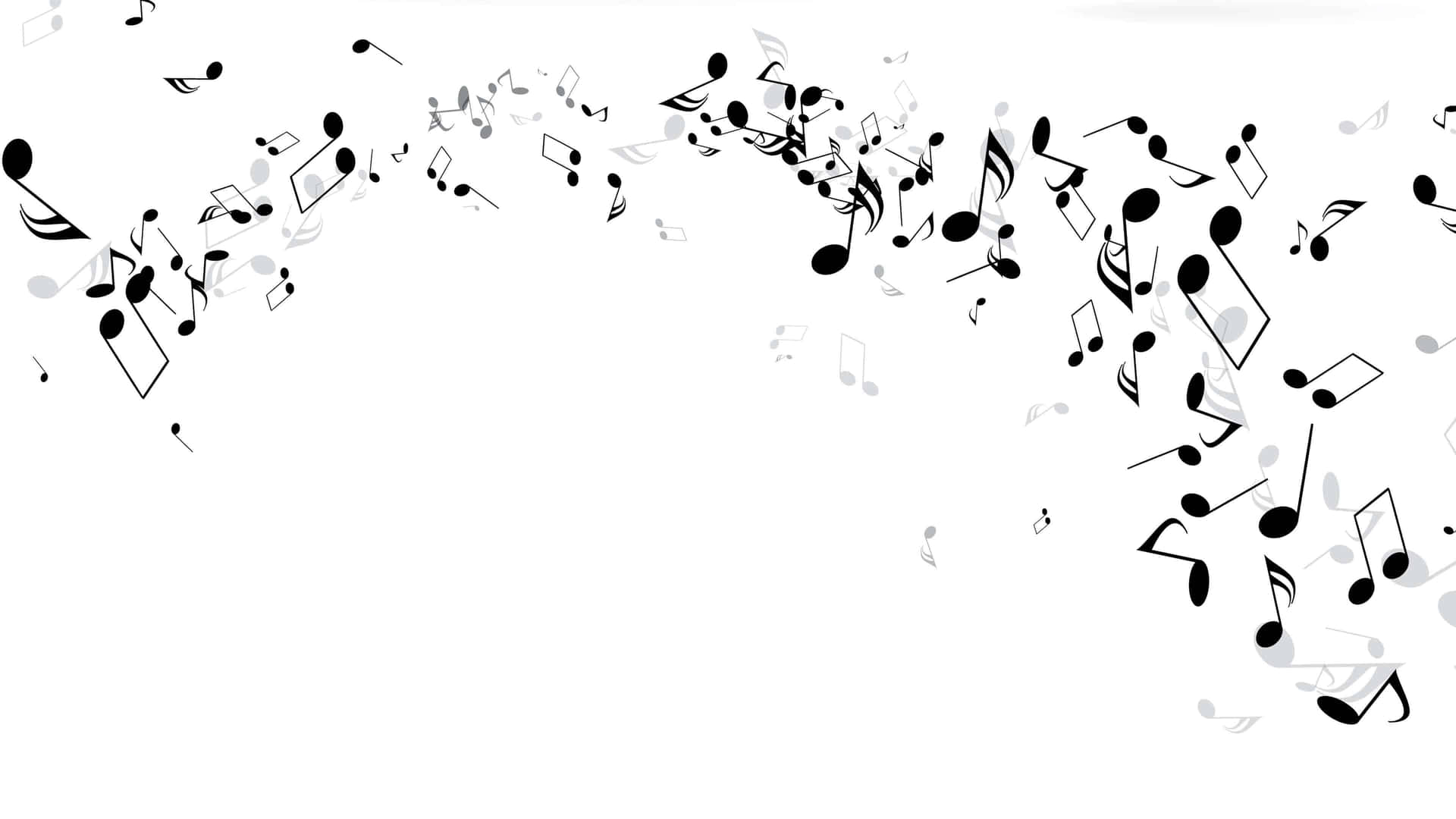 Scattered Music Notes Wallpaper