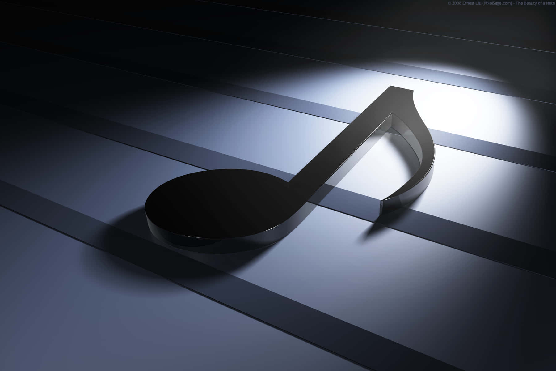 Black 3D Music Note Background