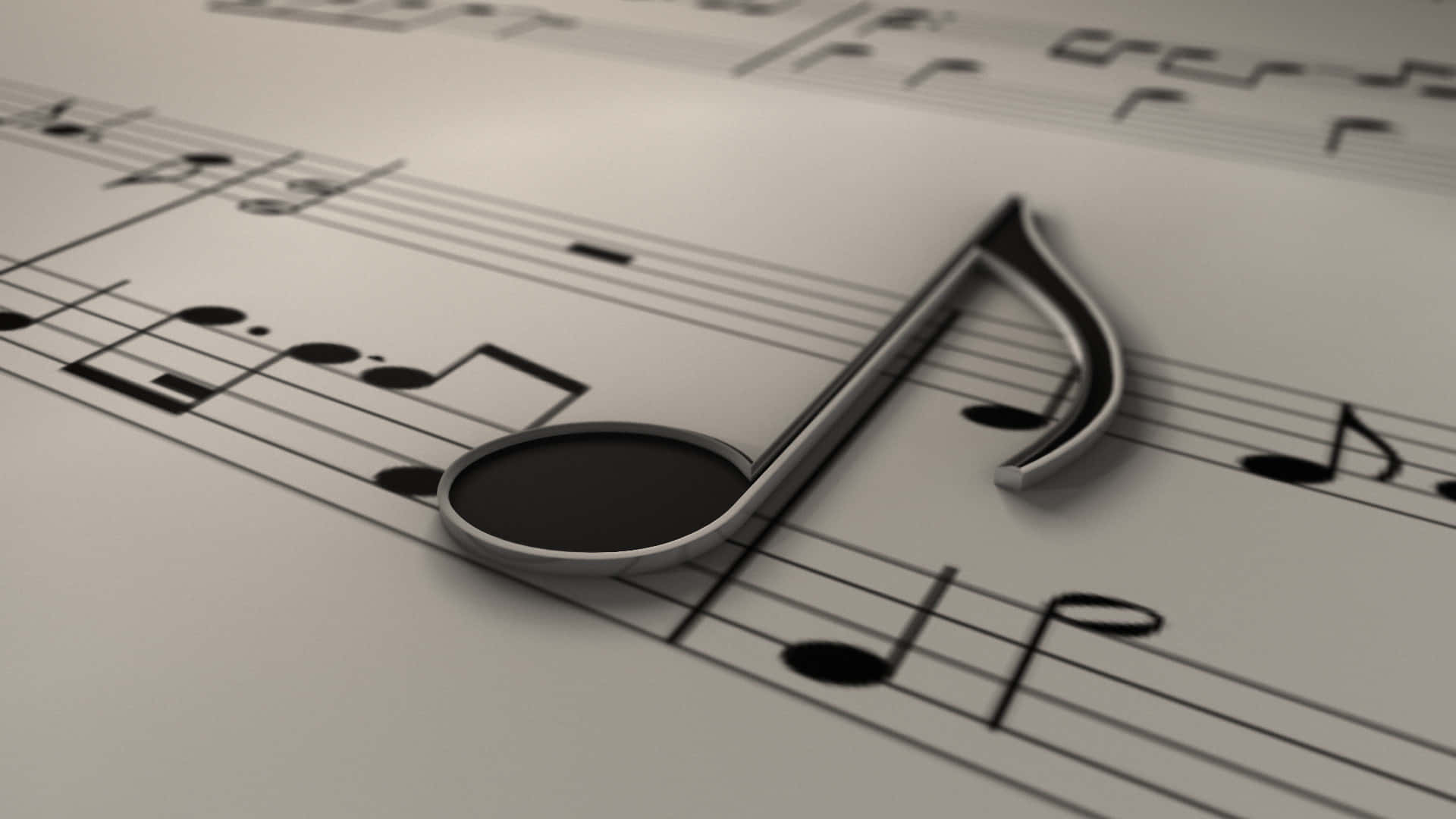 Highlighted Music Notes Wallpaper