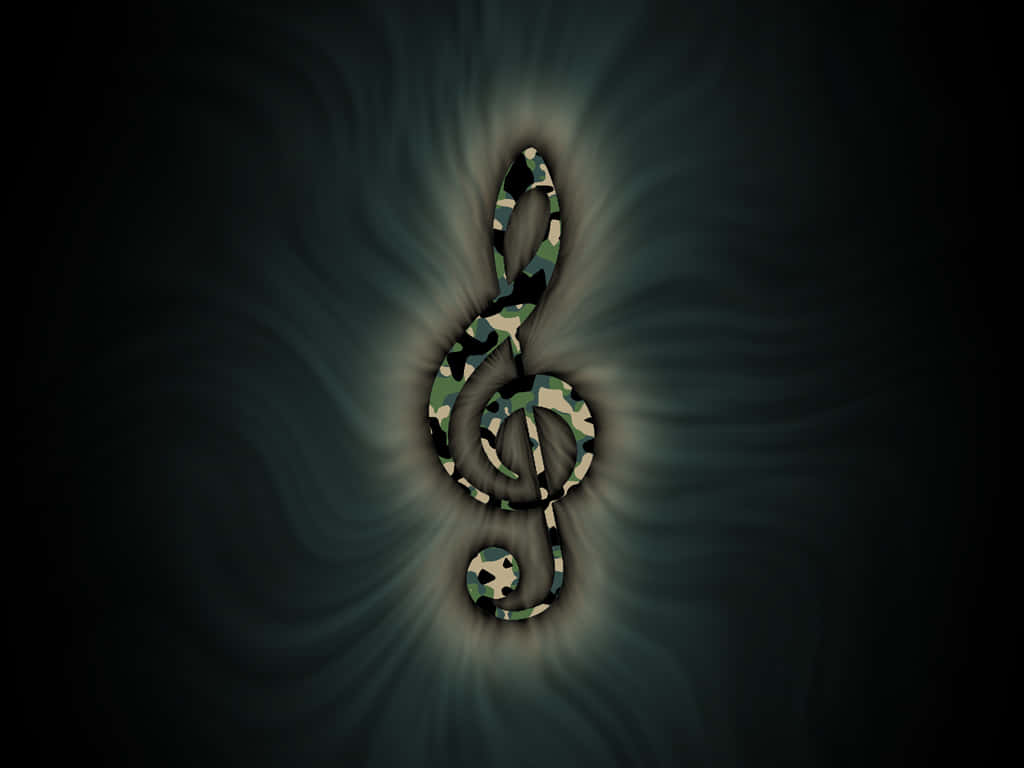 Glowing Music Notes Wallpaper