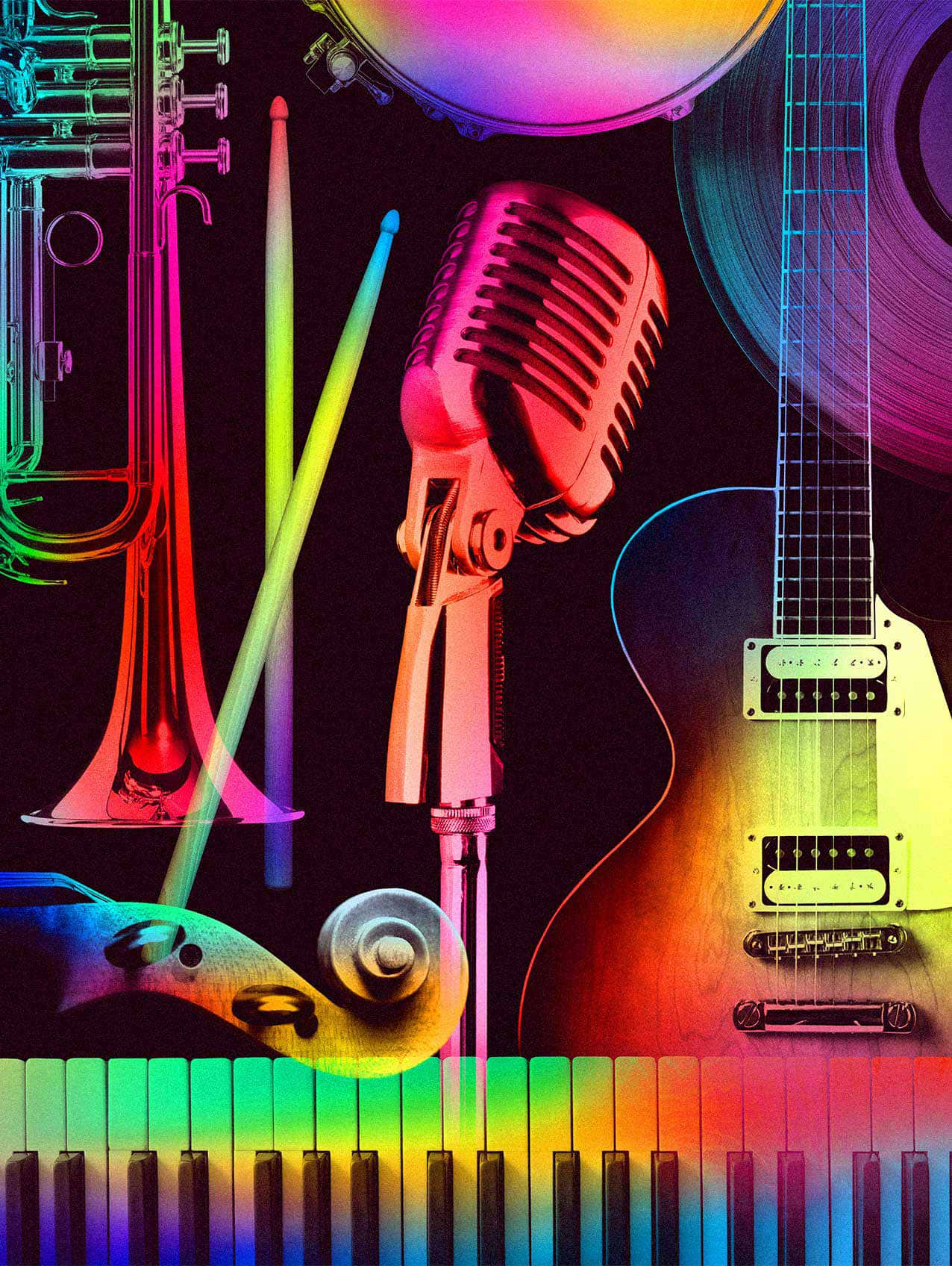 Rainbow Musical Instruments Picture