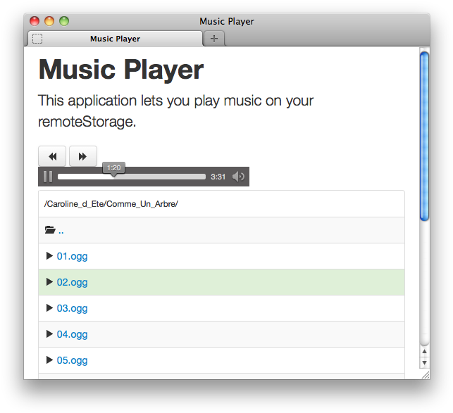 Music Player Application Screenshot PNG