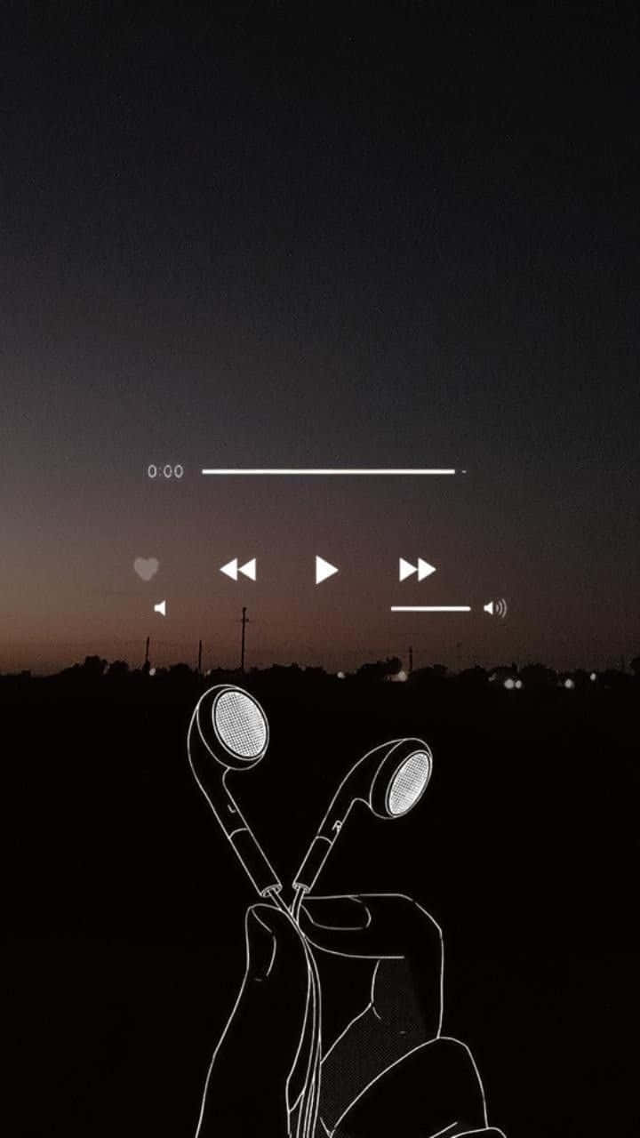 Music Player Interface Twilight Sky Wallpaper