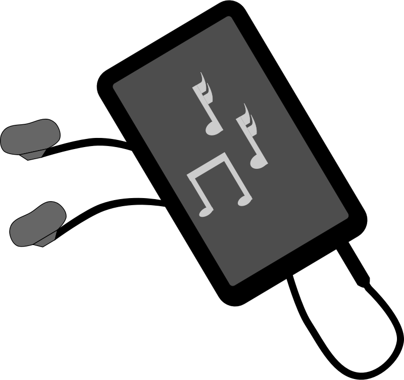 Music Playerand Earphones Vector Illustration PNG