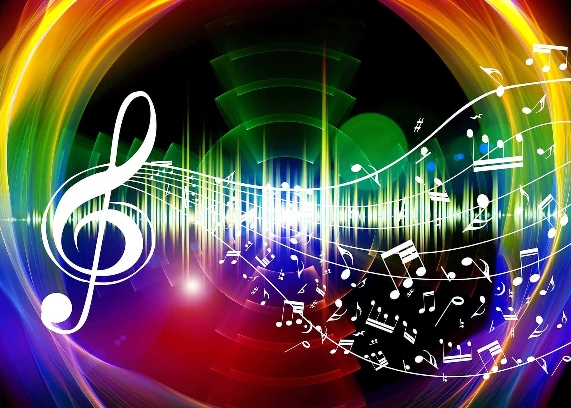 Music PowerPoint Colorful Desktop Background