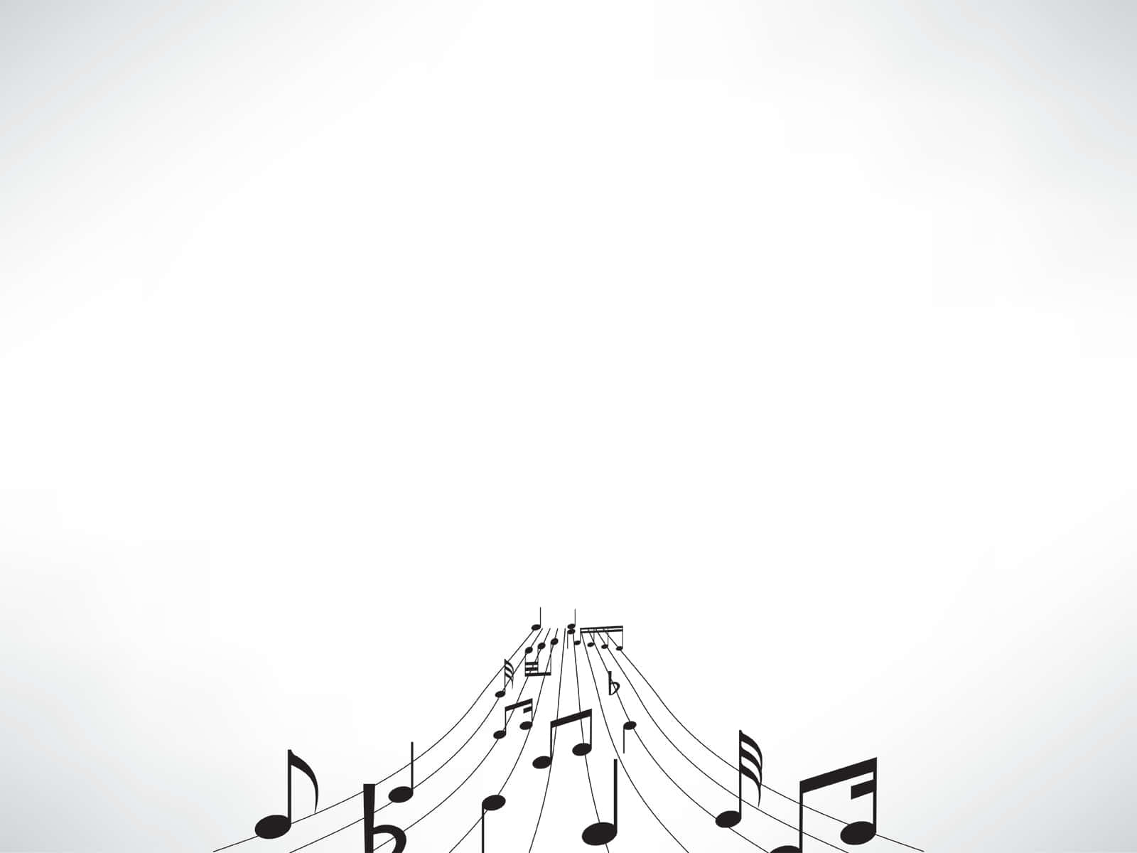 Music Notes PowerPoint Black And White Background