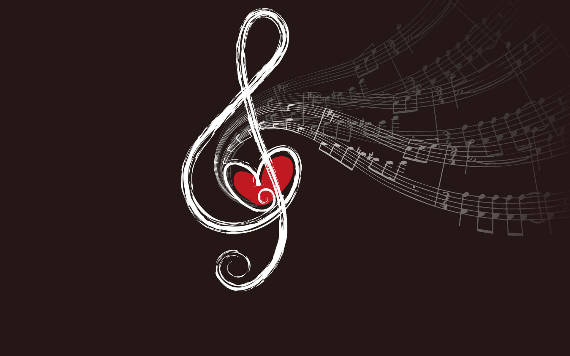 Music PowerPoint Music Lover Heart Background
