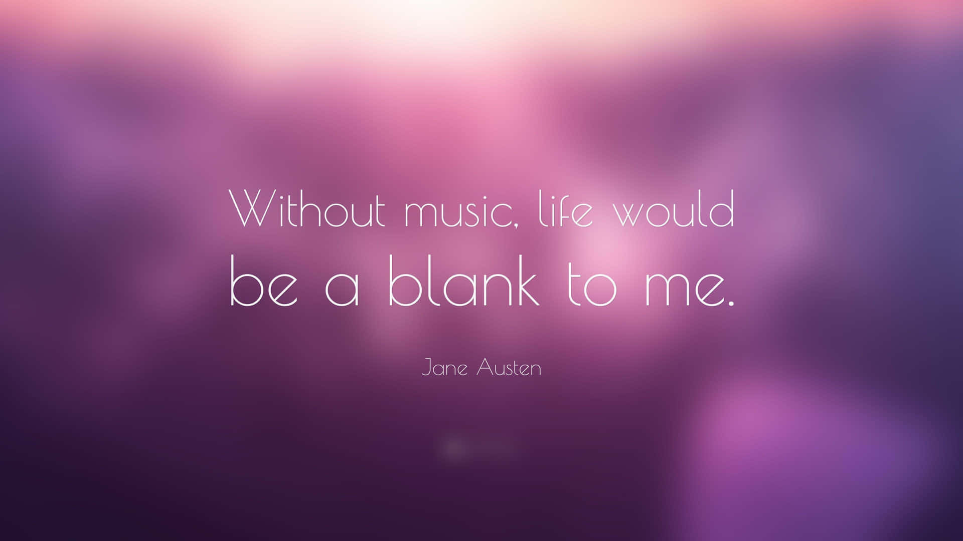 Without Music Jane Austen Quote Wallpaper