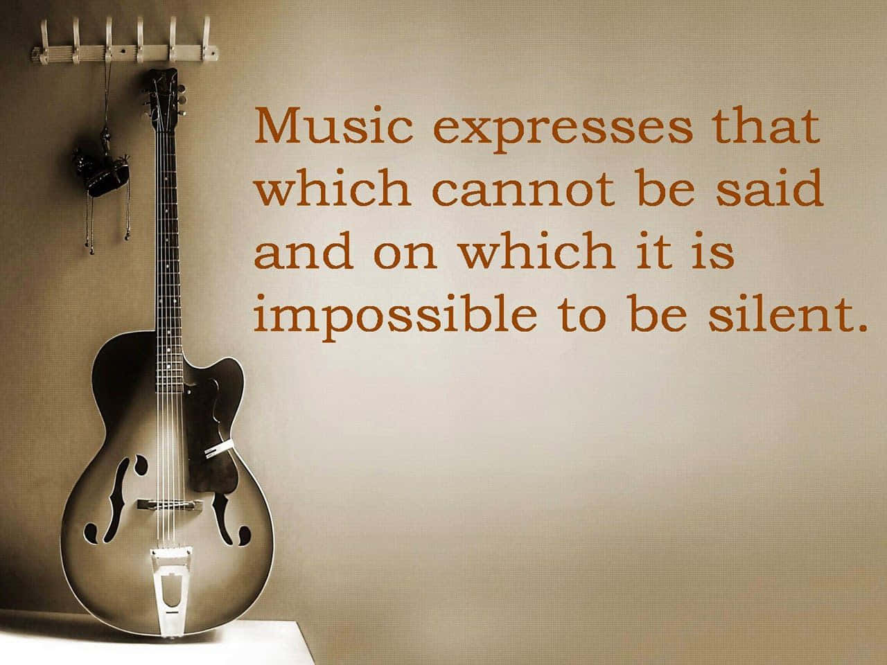 Music Expresses Impossible Silence Quote Wallpaper