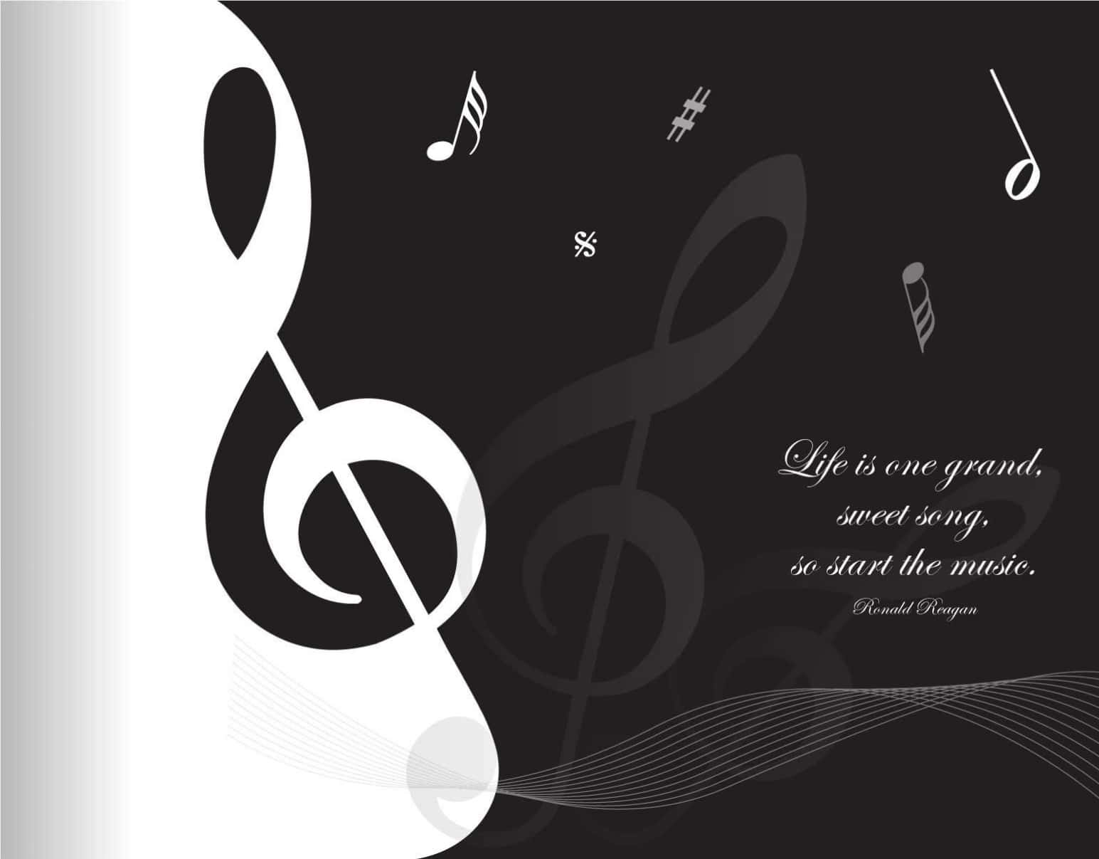 “Music is the language of the soul.” Wallpaper